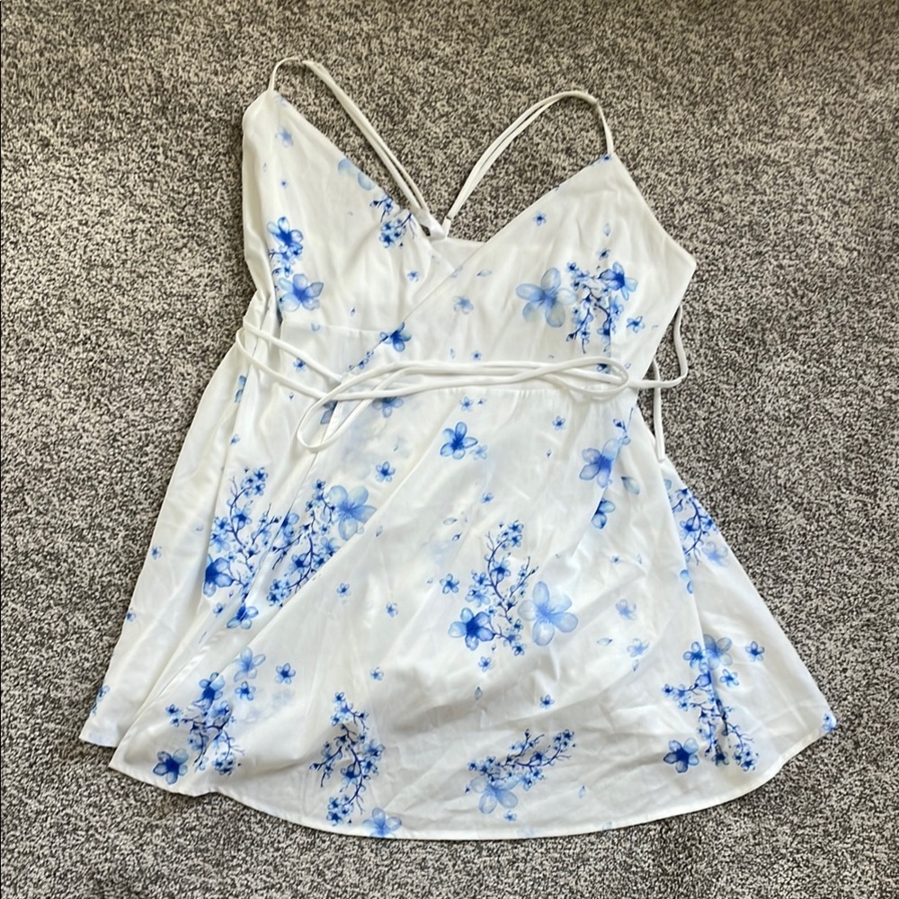 Lucy In The Sky Floral Spaghetti Strap Wrap Dress